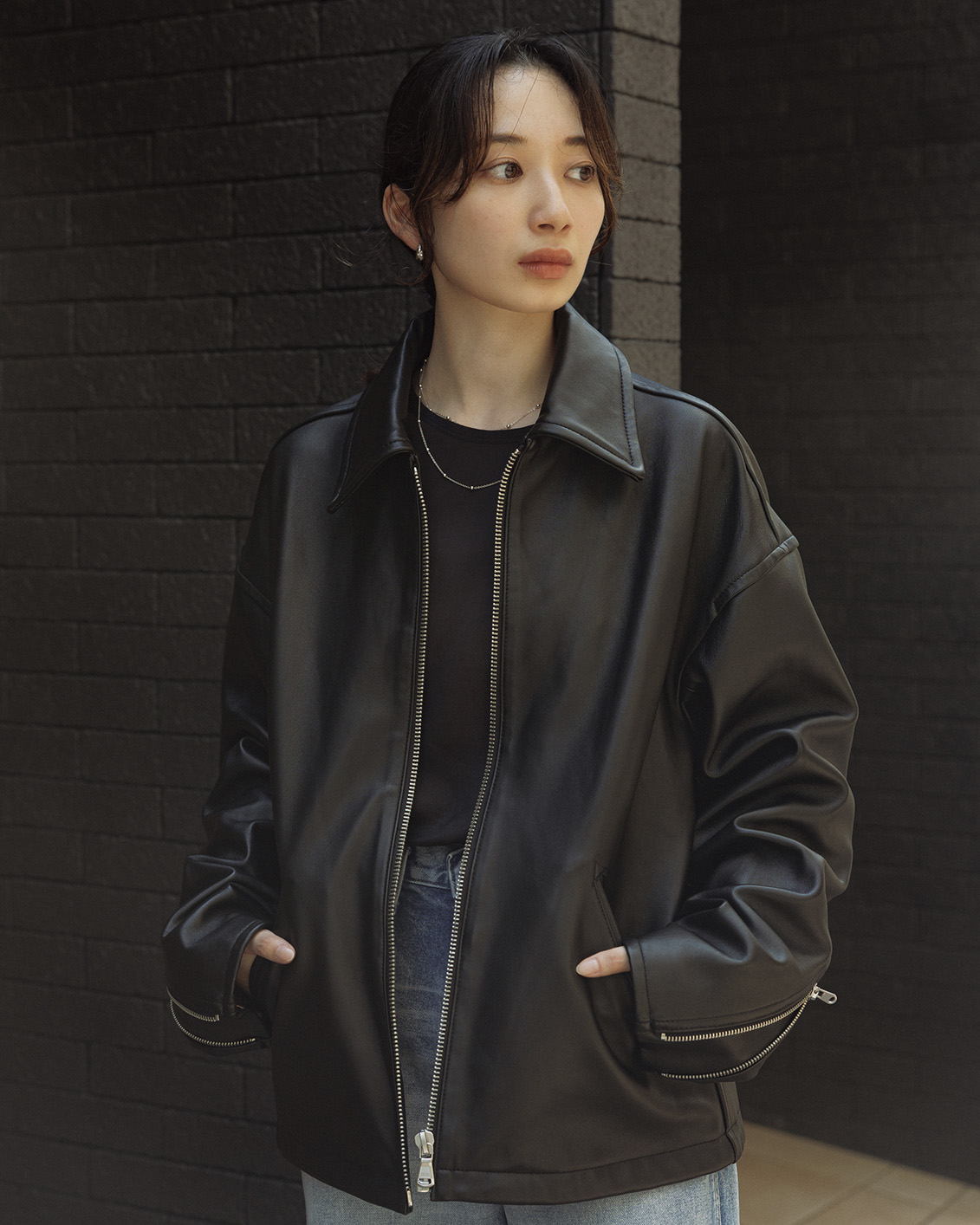 STYLING SAMPLE｜LUMB LEATHER JACKET / ADAM ET ROPÉ| ADAM ET ROPÉ