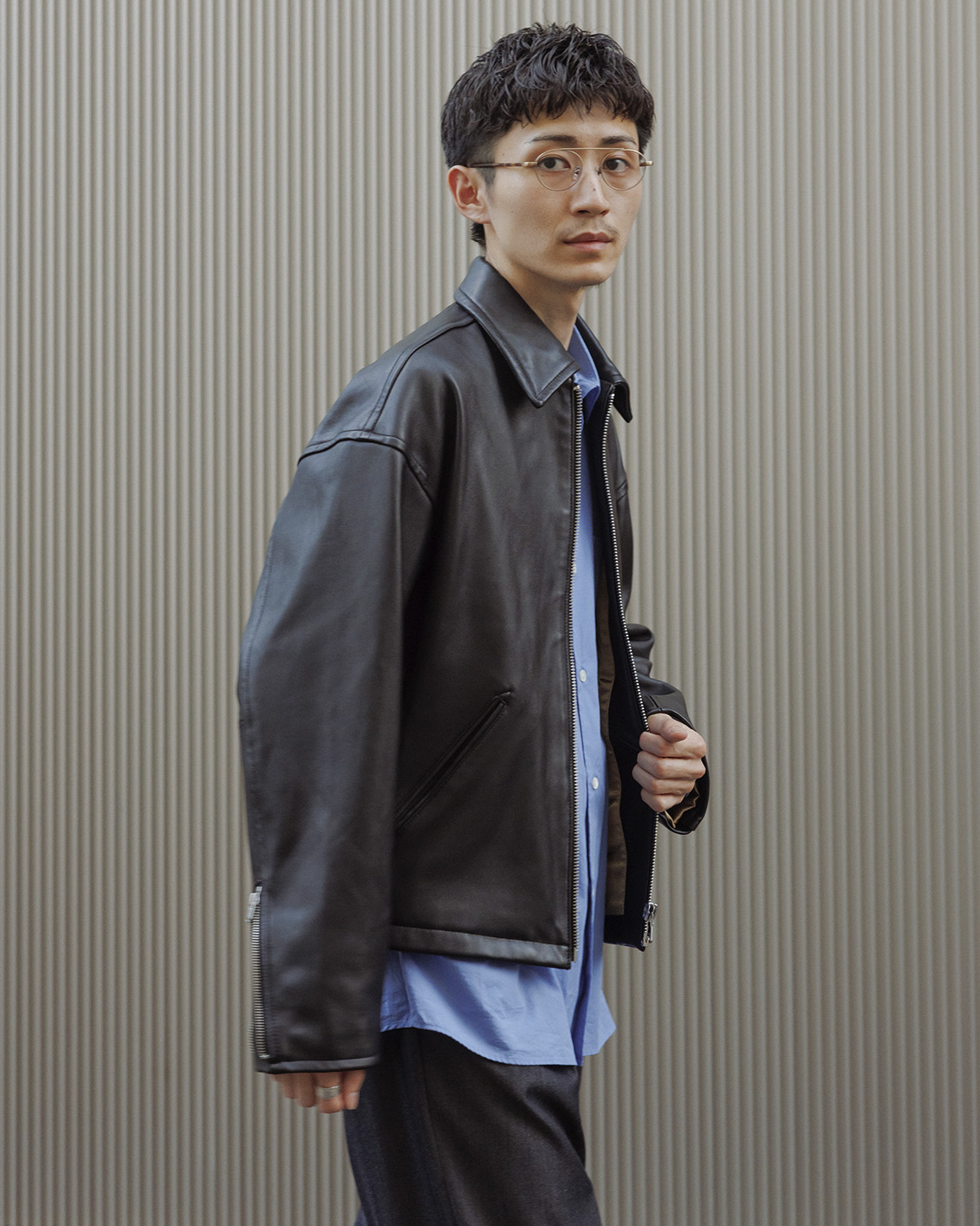 STYLING SAMPLE｜LUMB LEATHER JACKET / ADAM ET ROPÉ| ADAM ET ROPÉ