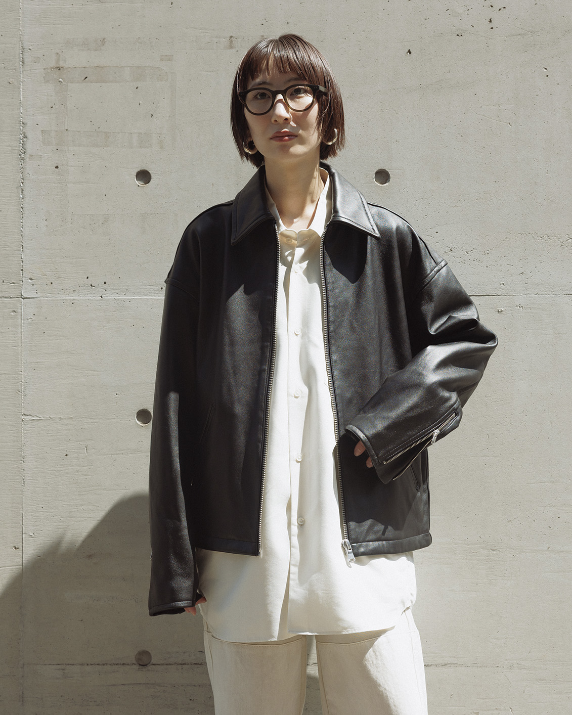 STYLING SAMPLE｜LUMB LEATHER JACKET / ADAM ET ROPÉ| ADAM ET ROPÉ