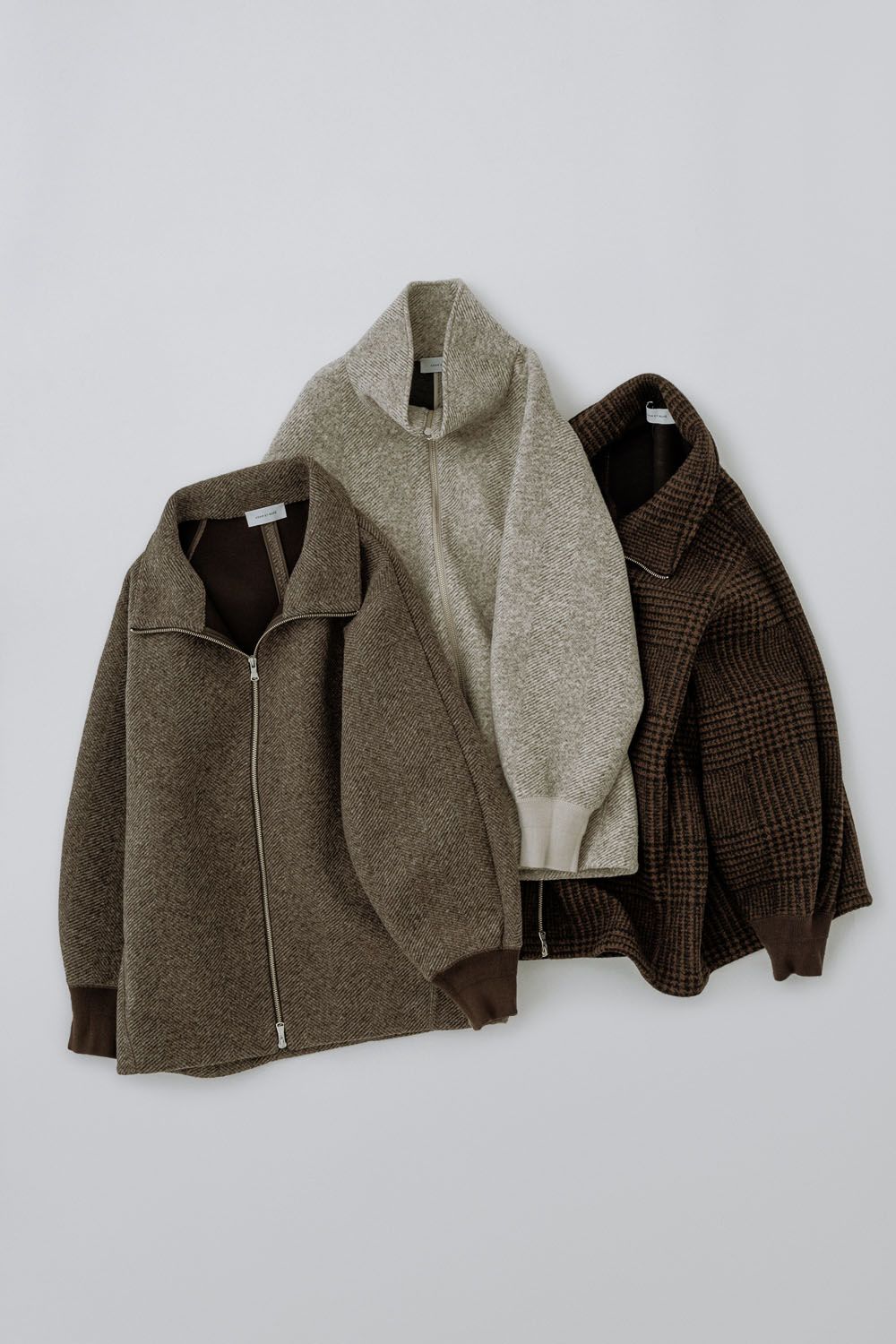 TWEED BONDED CARDIGAN COAT