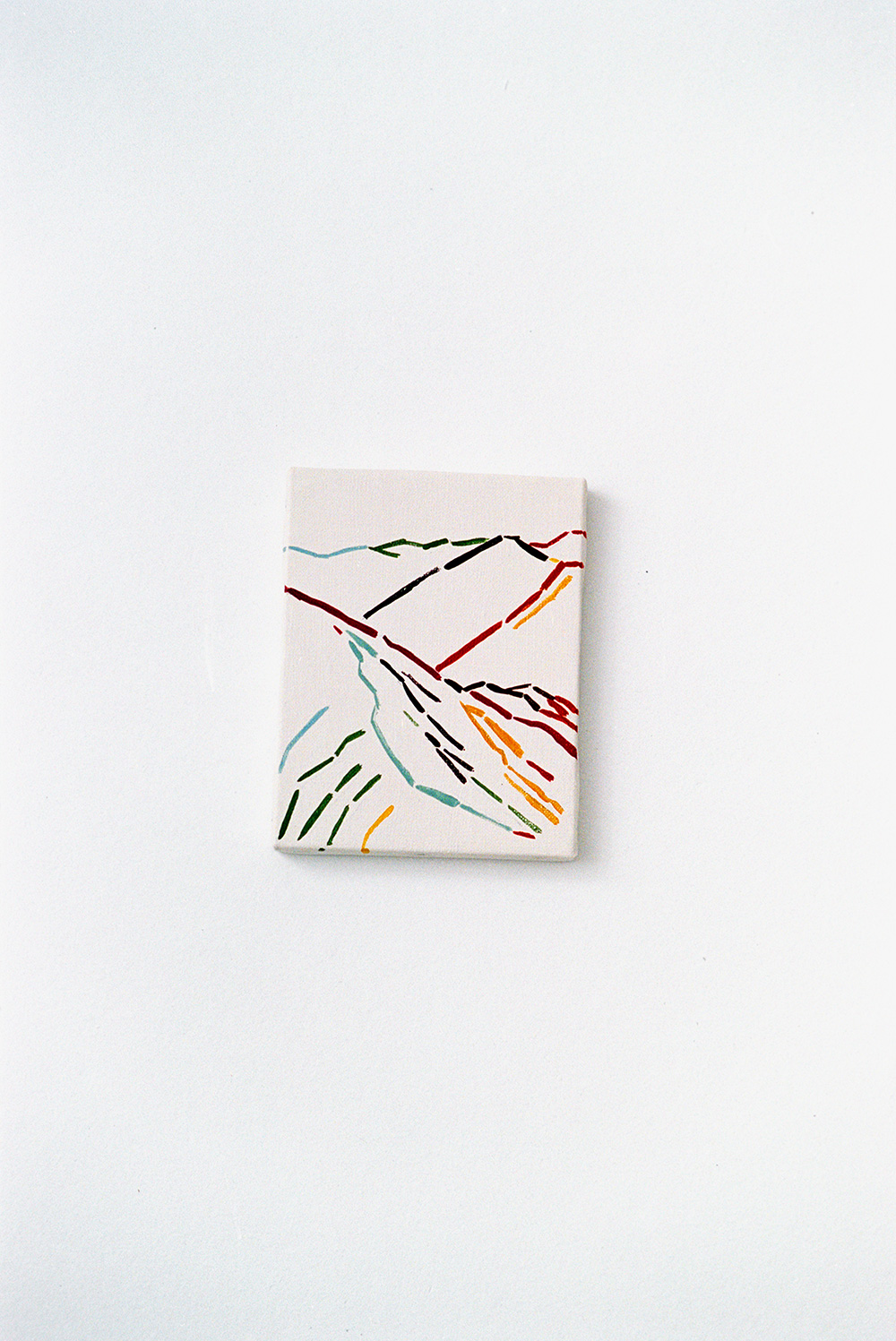 キャンバスに描かれた絵 タイトル「山」