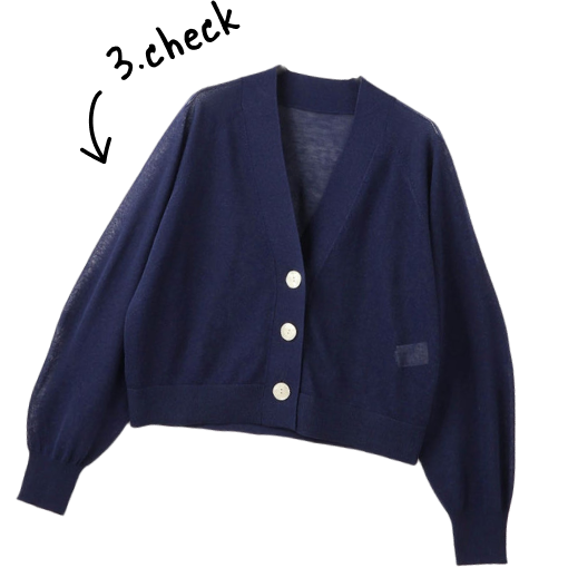 ニット素材カーディガン