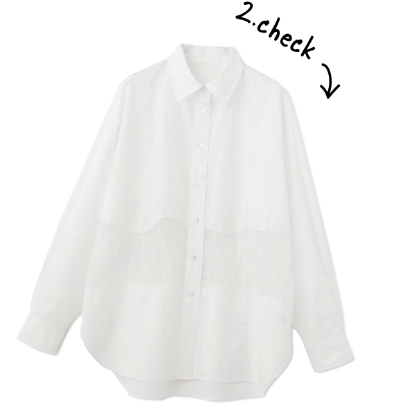 華やかなレースシャツ