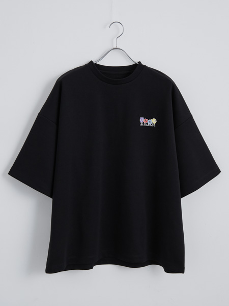 OWV×JUNRed カラフルフラワーTee
