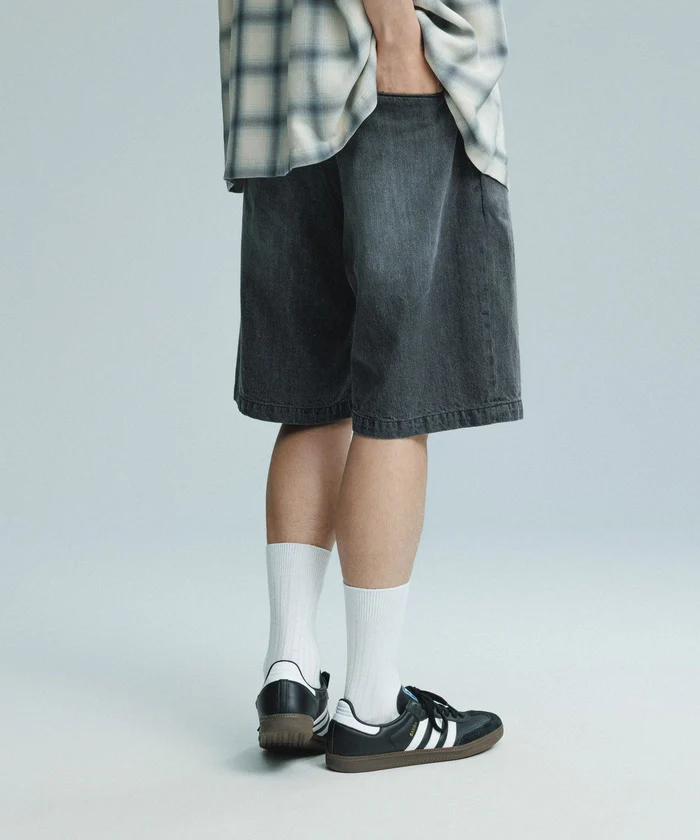 ダメージデニム バギー イージー ショーツ / ADAM ET ROPE' JEANS