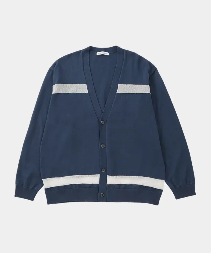 シアーボーダーネックカーディガン