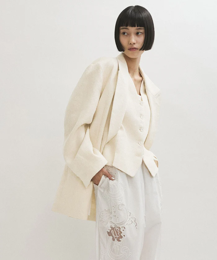 リネンMIXオーバージャケット