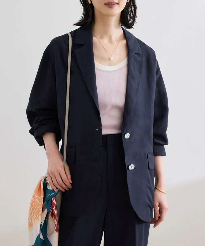 レーヨンリネン ライトジャケット【セットアップパンツ・ワンピース対応】