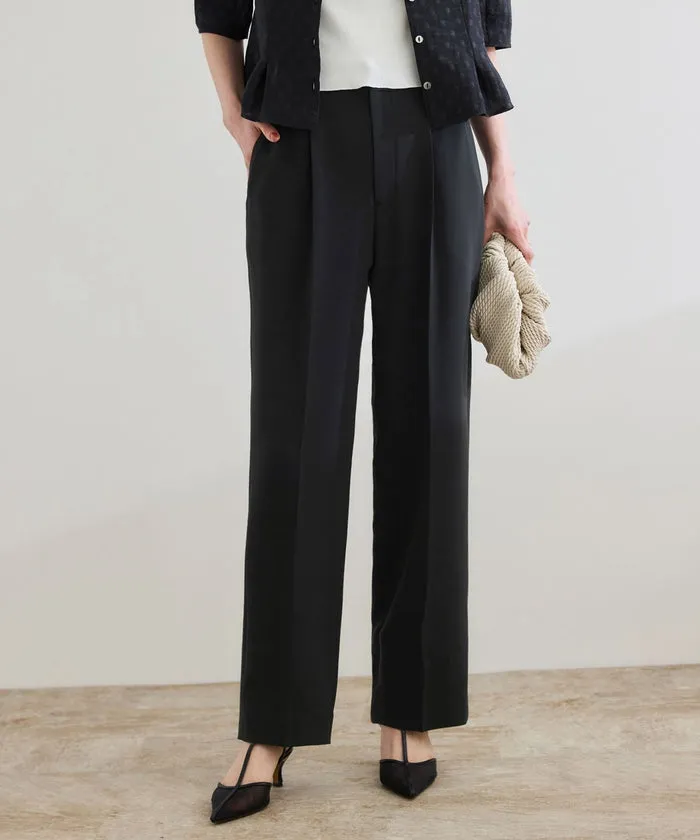 [美人パンツ]ダブルクロステーパードパンツ/イージーケア