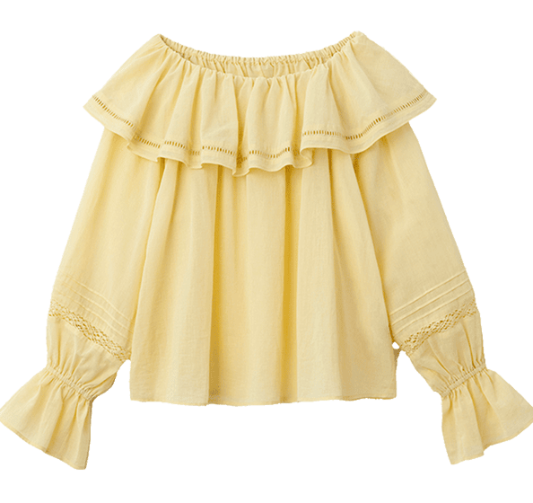 レース使いオフショルブラウス