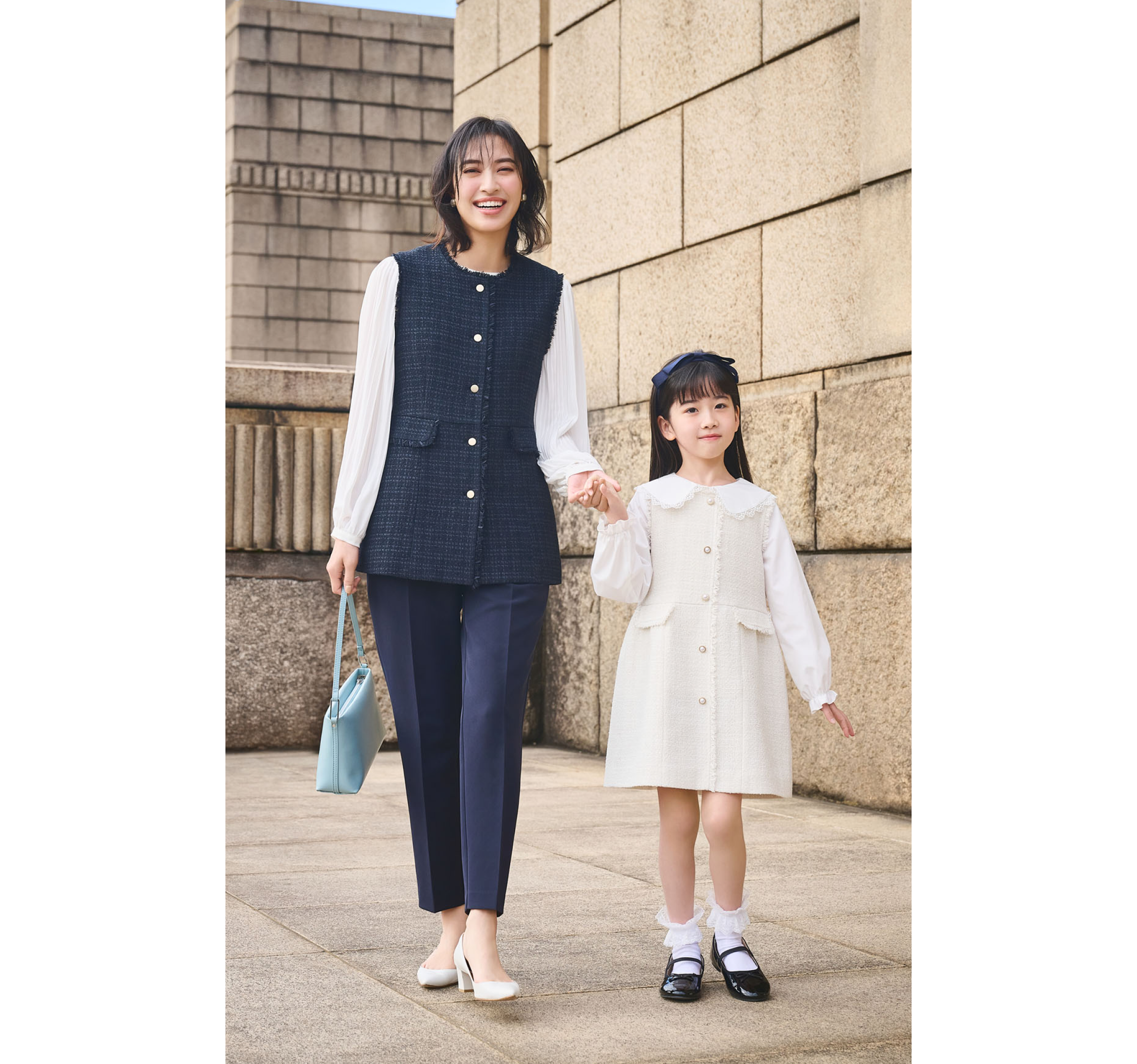 ツイード金ボタンジレベスト セレモニースタイル