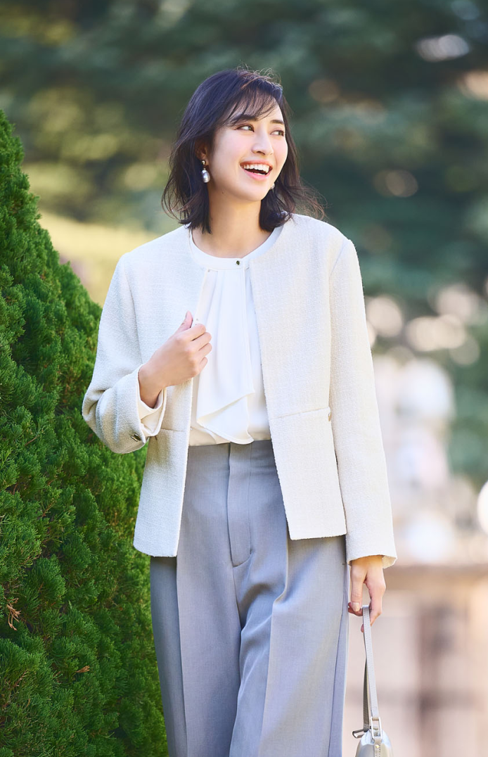 ツイードフレアジャケット　セレモニースタイル