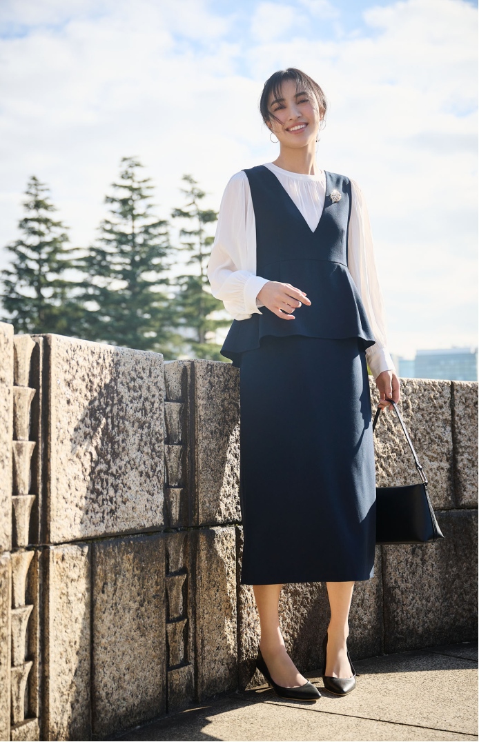 ペプラムジャンパースカート　セレモニースタイル