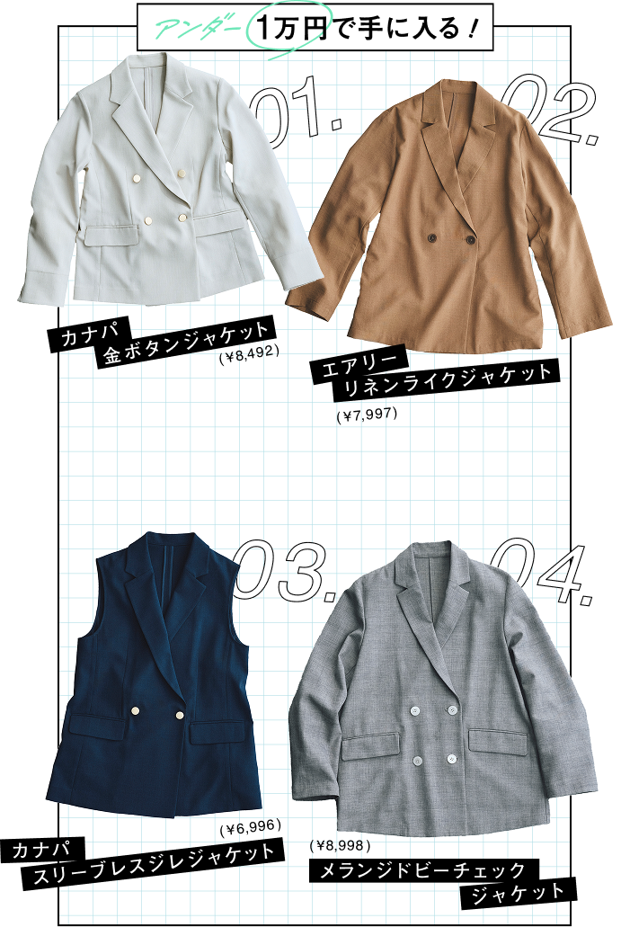 アンダー1万円で手に入る！ROPÉ PICNICの4大ジャケット