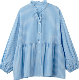 スタンドフリルシャツ