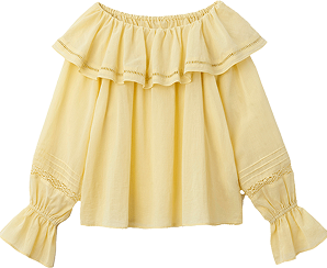 レース使いオフショルブラウス