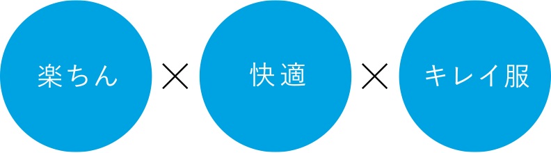 楽ちん × 快適 × キレイ服