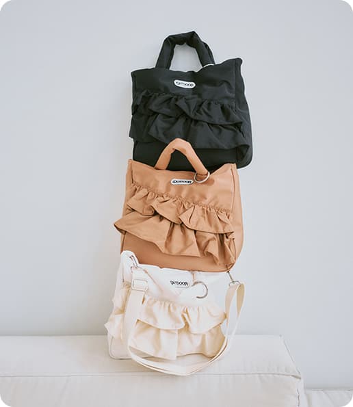 2WAY RUFFLE TOTE BAG