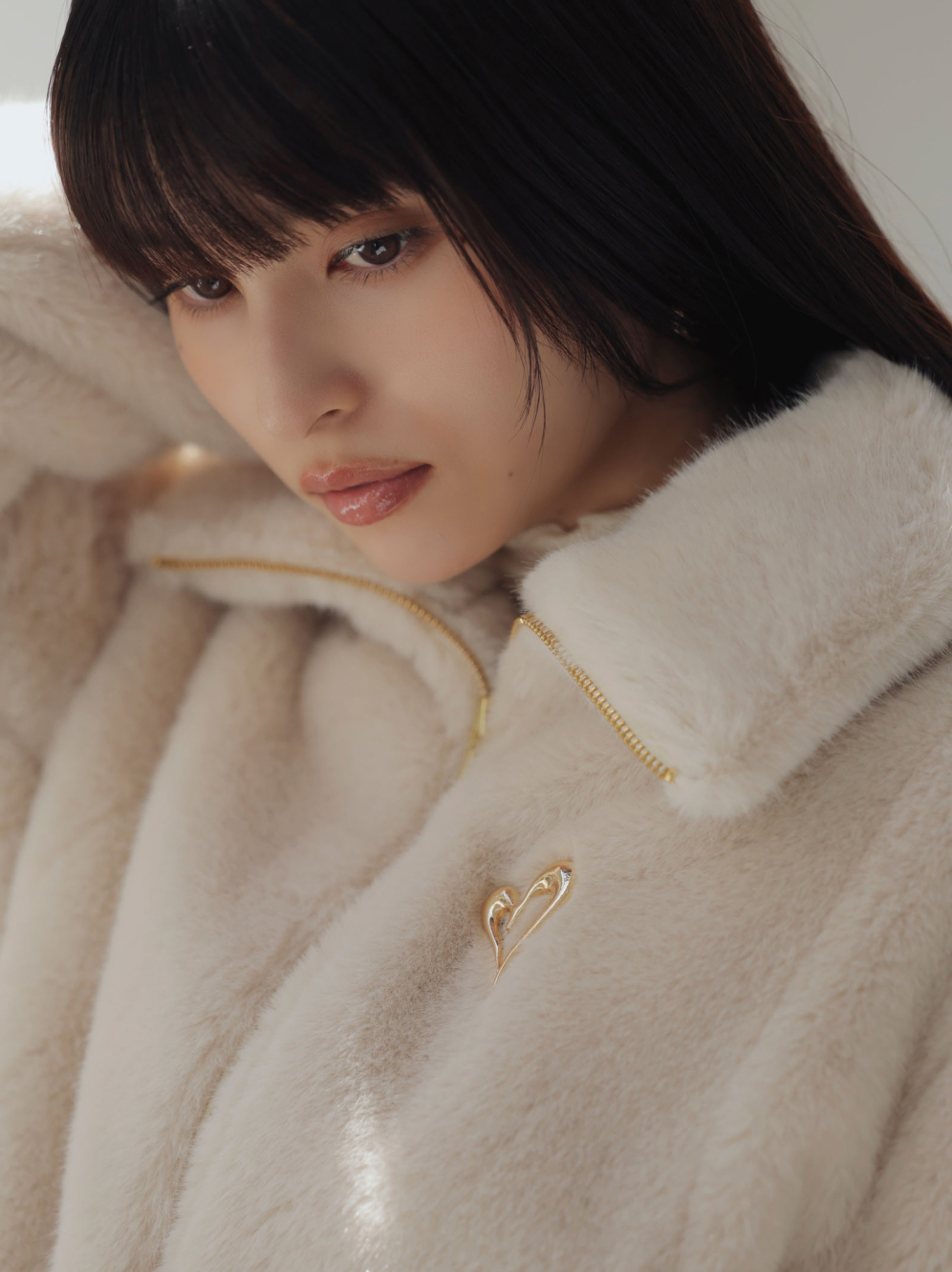 ブローチ付きアソートファーブルゾン サブ画像2