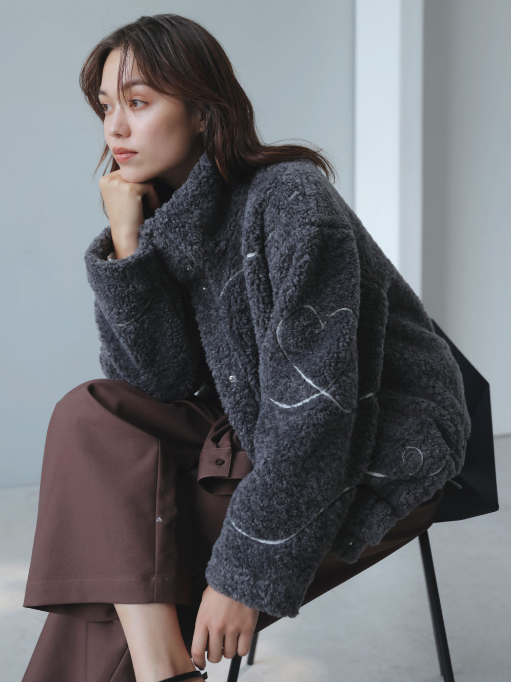 ジャガードボアブルゾン メイン画像