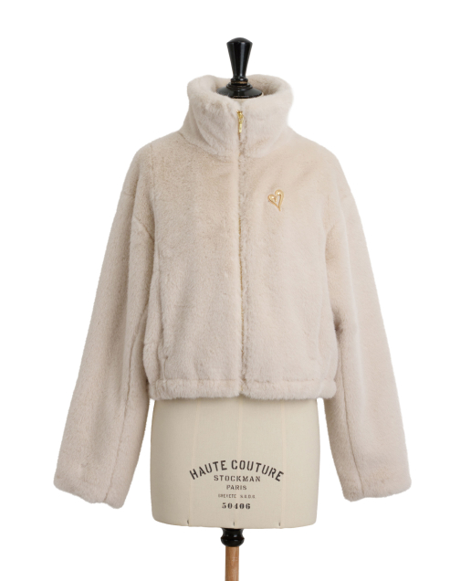 ブローチ付きアソートファーブルゾン